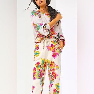 Anthropologie Camilla Sartuday Sunday Edita Ruched sweatshirt and pant - size XS